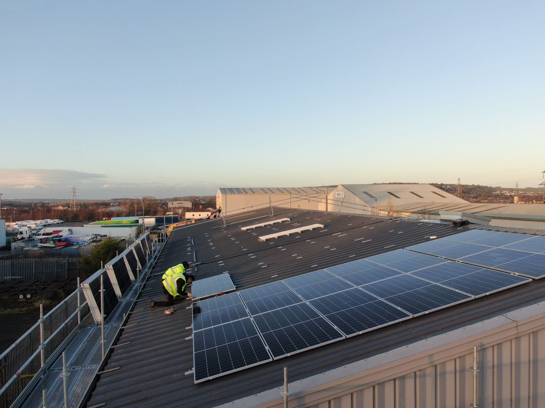 Solar Panel Installation at Bathgate Depot as Part of Buckhurst’s Commitment to Sustainability