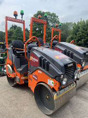 A Hamm HD8VV Roller at Buckhurst Plant Hire.