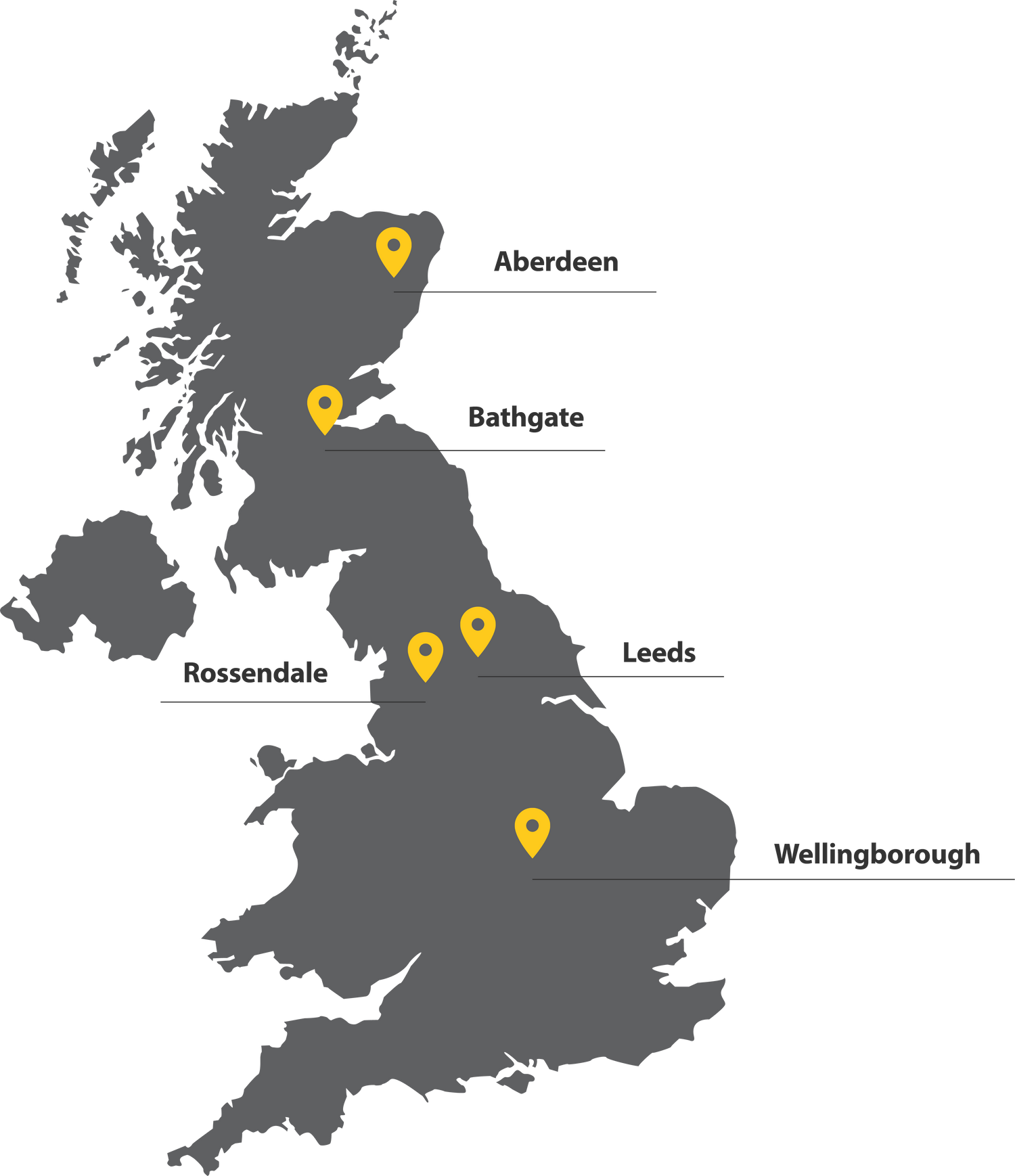 map of buckhurst plant hire depots